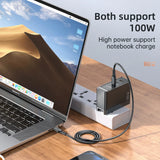 شاحن ماكدودو CH-810 برو 100 واط GaN ثنائي النوع C + USB عالمي (الاتحاد الأوروبي/المملكة المتحدة/الولايات المتحدة)