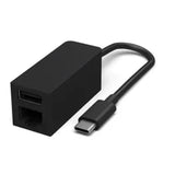 Microsoft Surface USB-C to Ethernet and USB 3.0 Adapter - USB-C / Ethernet / USB 3.0 - Black