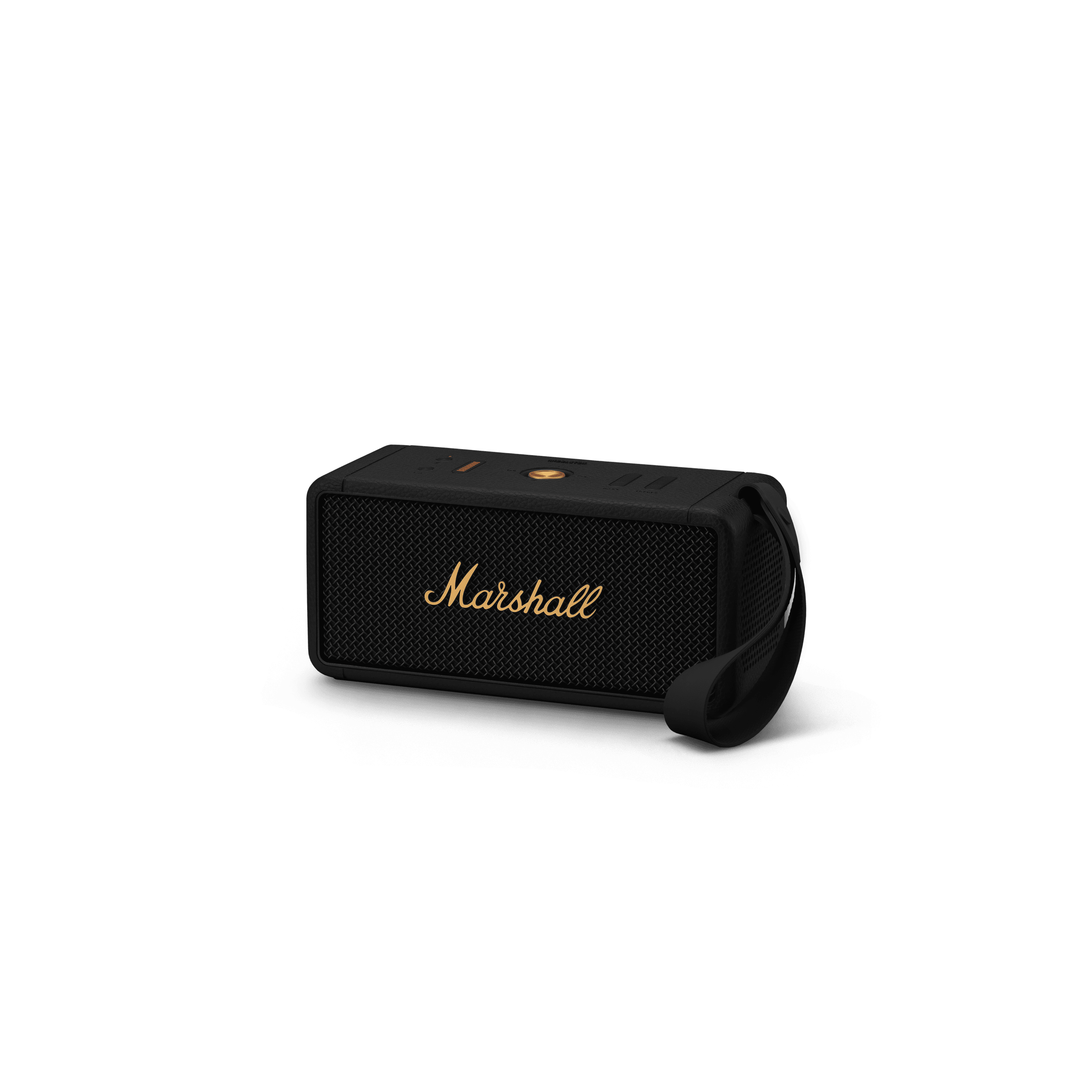 Middleton Portable Speaker Black And Brass-Speakers-Marshall-Star Light Kuwait