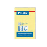 Milan Removable Adhesive Notes Yellow 2"X3"