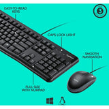 Mk120 Logitech Wired Keyboard And Mouse English/Arabic-Keyboard Mouse-Logitech-Star Light Kuwait