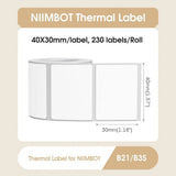 NIIMBOT White Label for B21, B1, B3S 40x30mm-230pcs