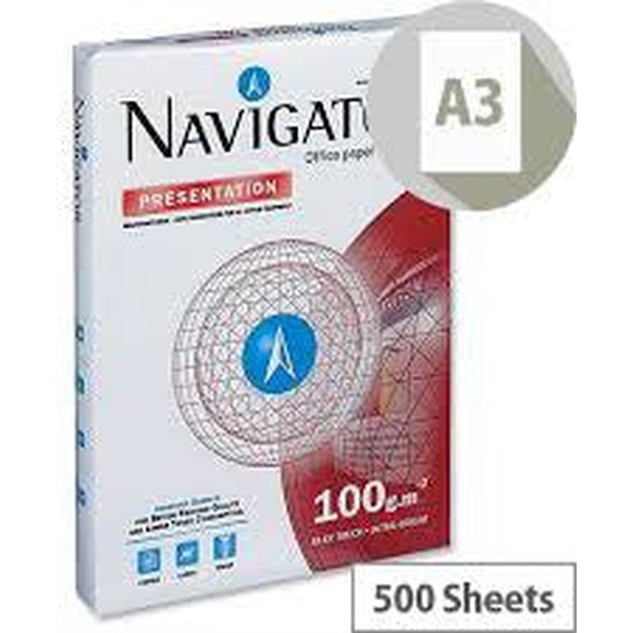Navigator A3 Presentation Paper 100Gsm Pack Of 500 Sheets-Stationery Paper-Other-Star Light Kuwait