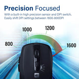 PROMATE Breeze Silent Switch Streamlined Wireless Mouse - 1600dpi / Black