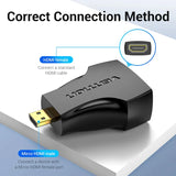Vention Micro HDMI to HDMI Adapter Black