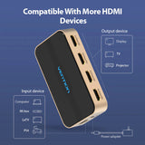 Vention HDMI Splitter 1 Input 4 Output 4K30Hz Gold Aluminum Alloy Type UK Standard