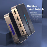 Vention HDMI Splitter 1 Input 4 Output 4K30Hz Gold Aluminum Alloy Type UK Standard