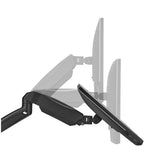 GameOn GO-5008 Economy Spring-Assisted Wall Mounted Dual Monitor Arm - 17"-32" / Black