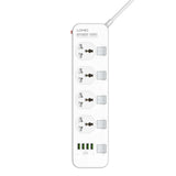 LDNIO SC4408C 4 AC Outlets Universal Power Strip - USB-A / USB-C / White