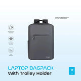 Pawa Laptop Bagpack With Trolley Holder - 17-inch / Grey
