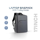 Pawa Laptop Bagpack With Trolley Holder - 17-inch / Grey