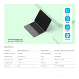 Pawa Portable Foldable Wireless Keyboard With Touchpad - Black/Grey