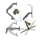 ZENO M8 17″ – 32″ Single Monitor Arm Full Motion Height Swivel Tilt Rotation Adjustable (Only For Flats)