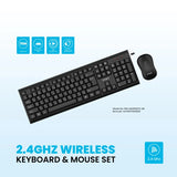 Pawa Wireless Keyboard & Mouse - 2.4GHz / Black