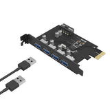 بطاقة توسعة ORICO ذات 4 منافذ USB 3.0 PCI-E