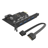بطاقة توسعة ORICO ذات 4 منافذ USB 3.0 PCI-E