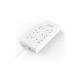 واقي التيار الزائد من أوريكو بستة منافذ تيار متردد مع 5 منافذ شحن USB - أبيض