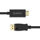 كابل ORICO DisplayPort إلى HDMI بدقة 4K - طوله مترين / أسود