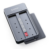 ORICO Dual-bay M.2 NGFF SATA SSD Enclosure - Gray