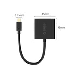 محول فيديو ORICO من منفذ Mini DisplayPort إلى DVI - أسود