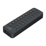 ORICO Multi-Port Hub With Individual Switches - 10-Ports / Black