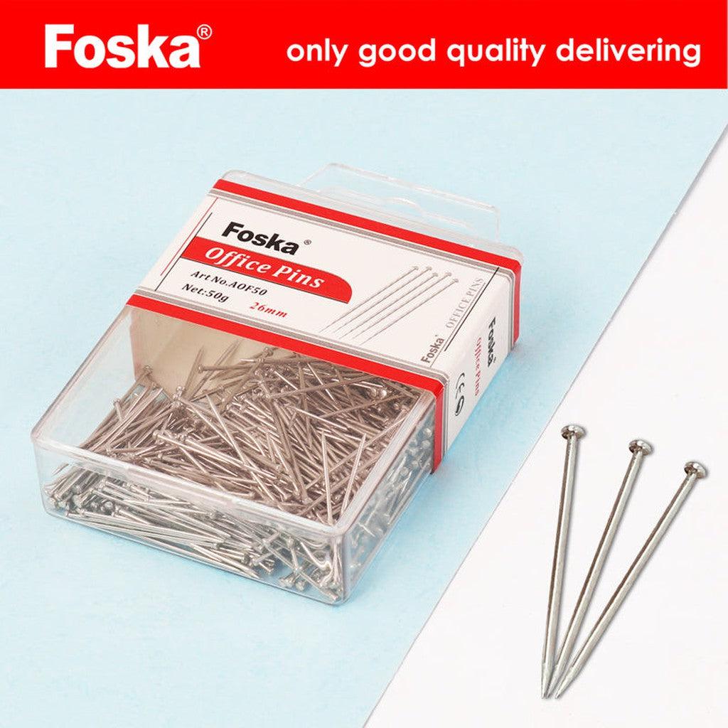 Office Pins Foska 50Grm - Aof50-Nik-Pins And Clips-Foska-Star Light Kuwait