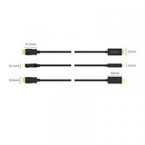 كابل Orico DTH4 DisplayPort DP إلى HDMI 4K، بطول 5 أمتار