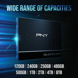 PNY CS900 960GB 3D NAND 2.5″ SATA III Internal Solid State Drive (SSD) (SSD7CS900-960-RB)