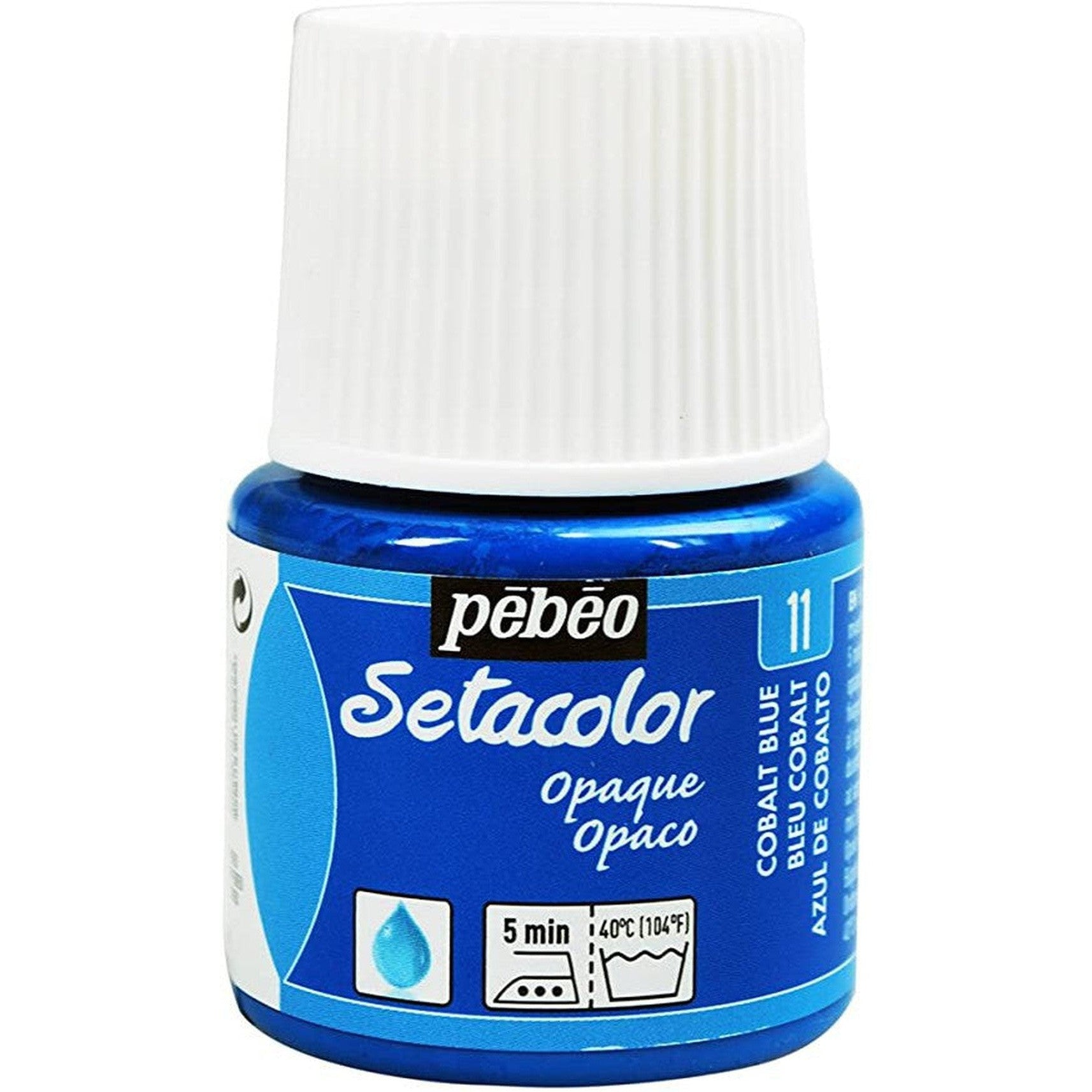 Pebeo Setacolor Opaque Fabric Paint Bottle - 45Ml-Drawing And Coloring-Pebeo-Blue-Star Light Kuwait