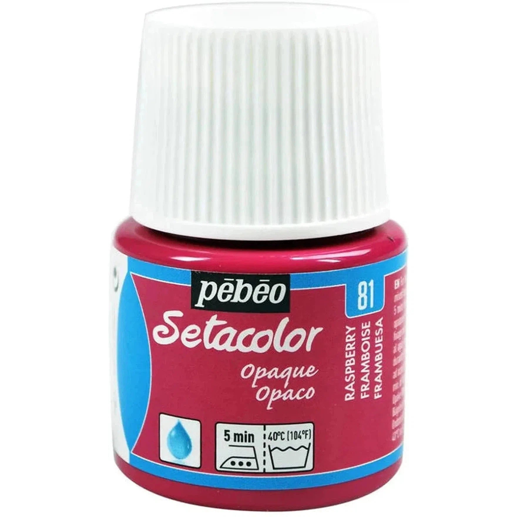 Pebeo Setacolor Opaque Fabric Paint Bottle - 45Ml-Drawing And Coloring-Pebeo-Red-Star Light Kuwait