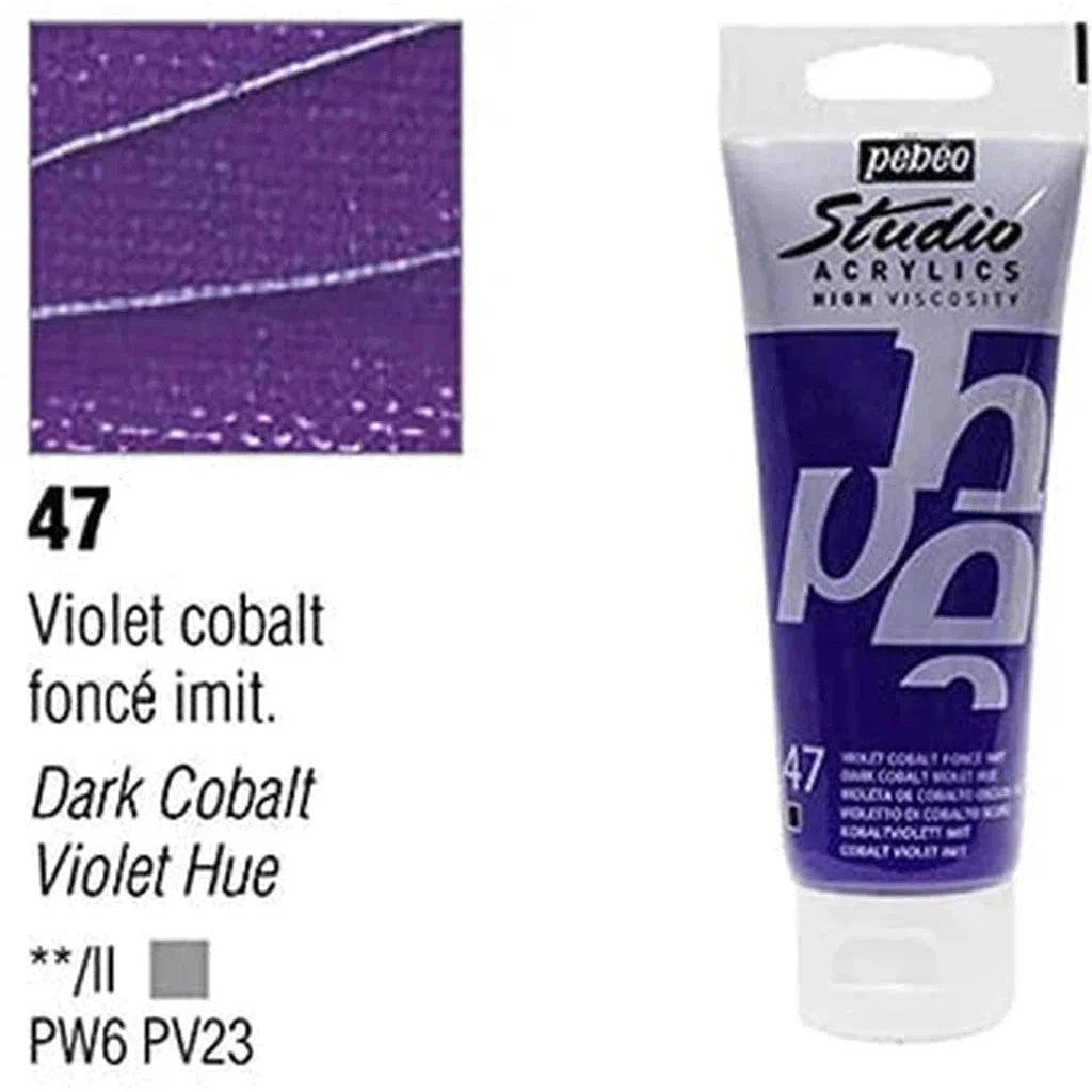 Pebeo Studio High Viscosity Acrylics - 100 Ml-Drawing And Coloring-Pebeo-Prussian Blue-Star Light Kuwait