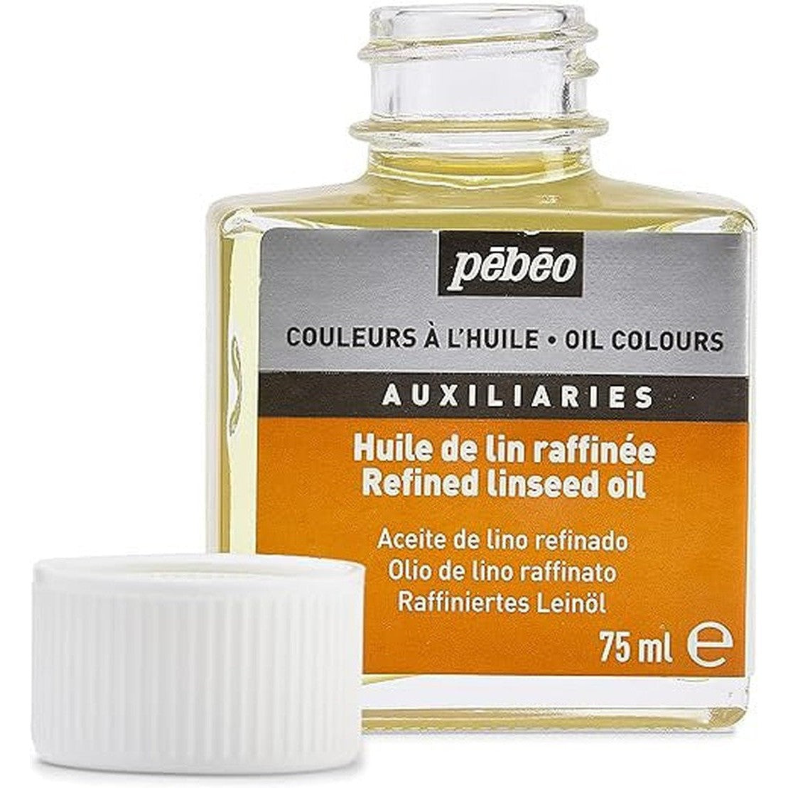 Pebeo Transparent Refined Linseed Oil - 75Ml-Art Sets And Material-Pebeo-Star Light Kuwait