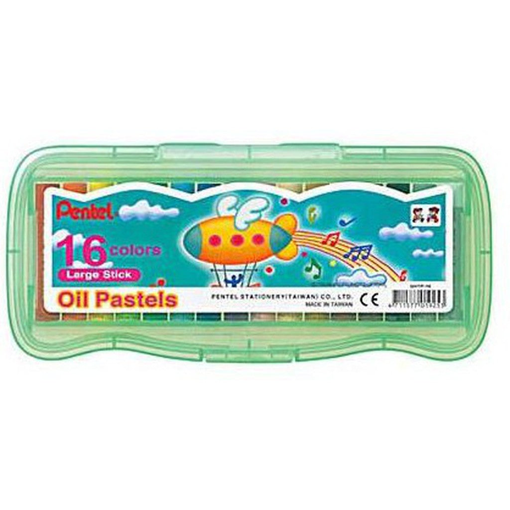 Pentel Ghtp Large Oil Pastels Colors Assorted - Set Of 16-Drawing And Coloring-Pentel-Star Light Kuwait