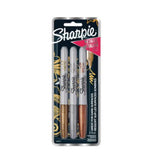 Permanent Markers 3 Pack Gold, Silver & Bronze
