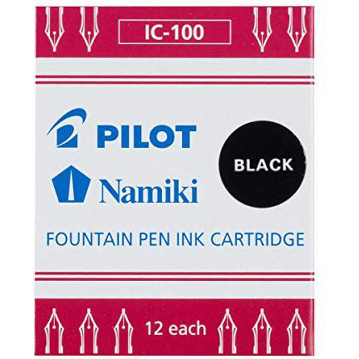 Pilot Namiki Ic100 Fountain Pen Ink Cartridge-Pens-Pilot-Black-Star Light Kuwait