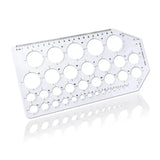 Plastic Circle Drawing Template Stencil Measuring Template Ruler