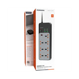 Porodo AC Power Strip - 3000W / Universal - Gray