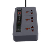 Porodo Multi-Port Power HUB 4 USB-A/USB-C Ultimate Home & Office Kit - 2Meter - Gray
