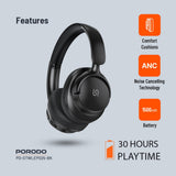 Porodo Soundtec Zen ANC Headphone - Wireless / Black