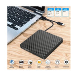 Portable DVD Writer Dual Port USB-A 3.0 / USB-C External Optical Drive