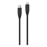 كابل Powerology المضفر - من USB-C إلى Lightning / 6.6 قدم / أسود