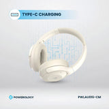 Powerology Hybrid ANC Headphone - 600mAh / Cream