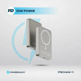 بنك الطاقة Powerology MagSafe - سعة 10000 مللي أمبير / 20 واط PD / تيتانيوم
