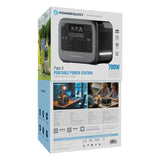 Powerology Pater II Portable Power Station - 700W / 472.5Wh / USB-C /USB-A / Gray