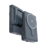 Powerology Power Bank With Magnetic Wireless Charger Car Mount - 5000mAh / USB / Type-C - Gray