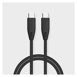 كابل شحن Powerology USB-C - USB-C إلى USB-C / طوله متران / أسود
