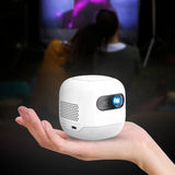 Powerology Mini Beam Portable Projector - DLP 720P / 100 ANSI lumens / HDMI/USB / 8700mAh / White
