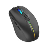 Promate 2.4GHz Wireless Ergonomic Optical Mouse with LED Rainbow Lights