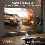 Promate 4K Compatible HD Wireless LCD Projector with Built-In Speaker & Ambient RGB light
