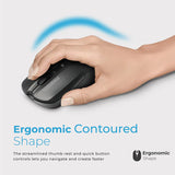 Promate Comfort Performance Wireless Ergonomic Mouse Black